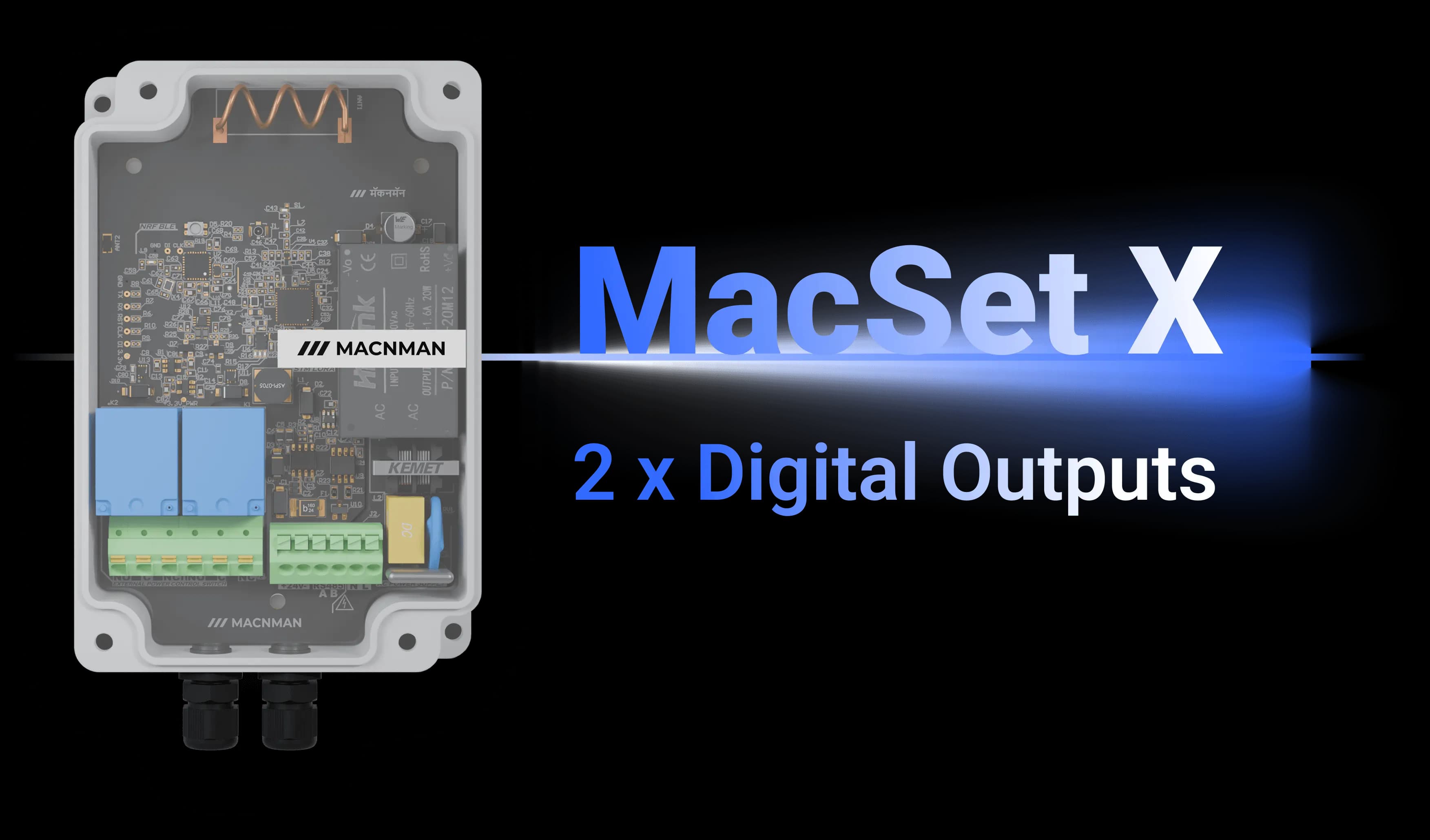 MacSet LX1 Smart Industrial Wireless LoRaWAN<span class='inline text-[20px]'>®</span> IO Controller MacSet industrial IoT controller