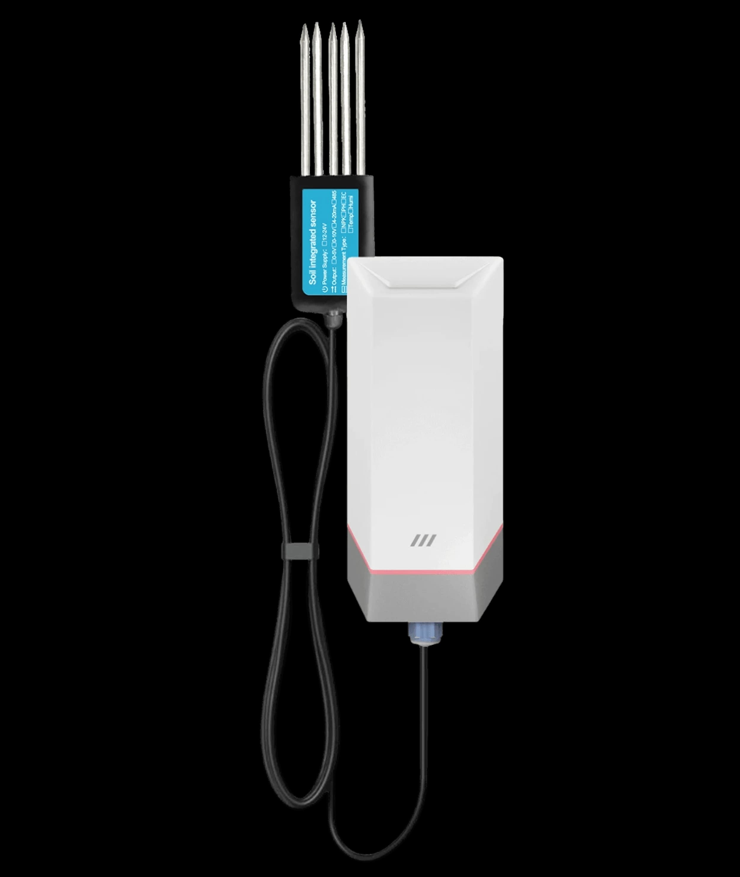 Seating the 7-in-1 soil probe in the root zone