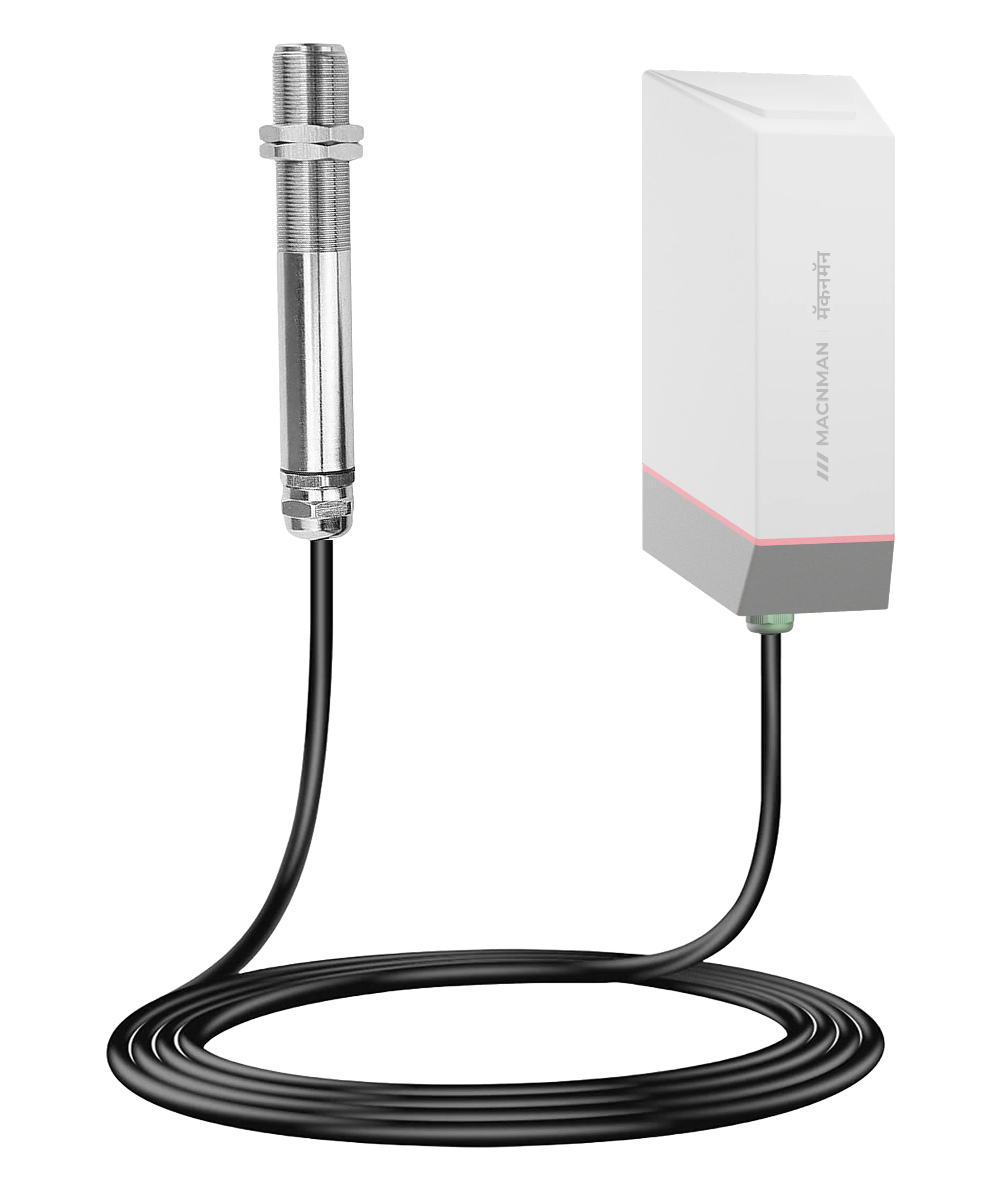 MacSync-LNC-Xx LoRaWAN RTD temperature sensor front view for industrial monitoring