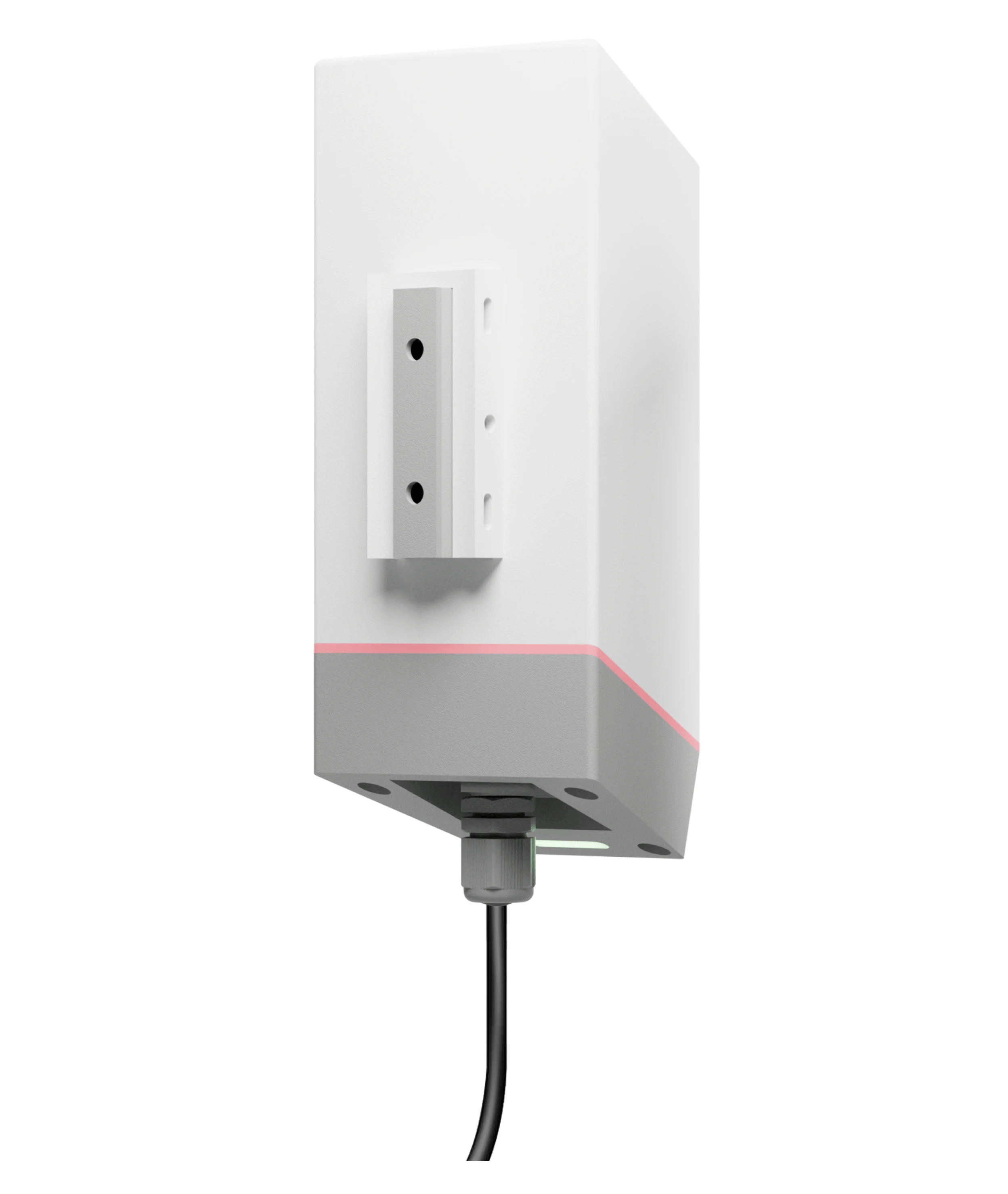 MacSync LRTD X1 back view showing industrial connectors and wall-mount support