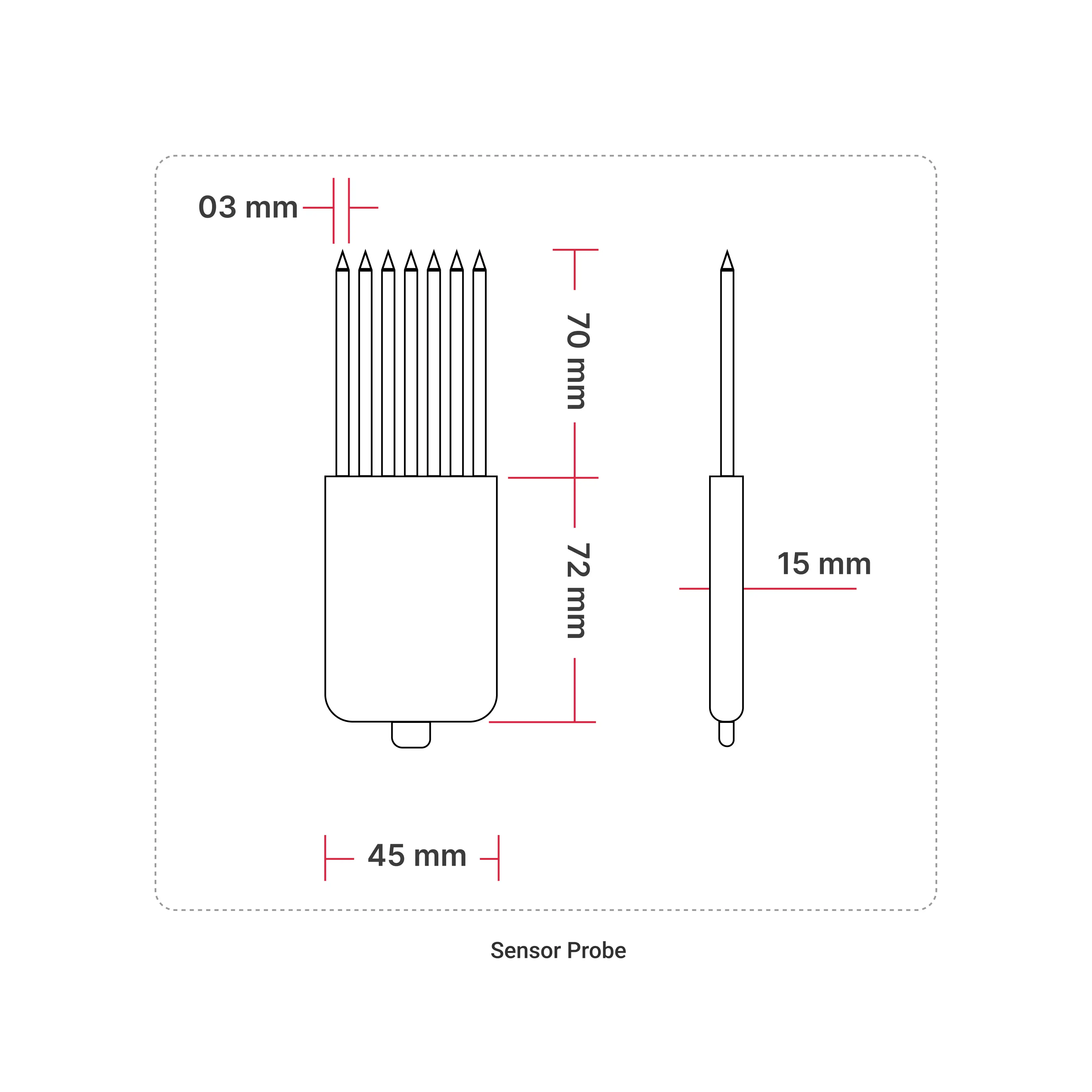 MacSync L Odor X2 LoRaWAN odor sensor mechanical dimensions and mounting layout