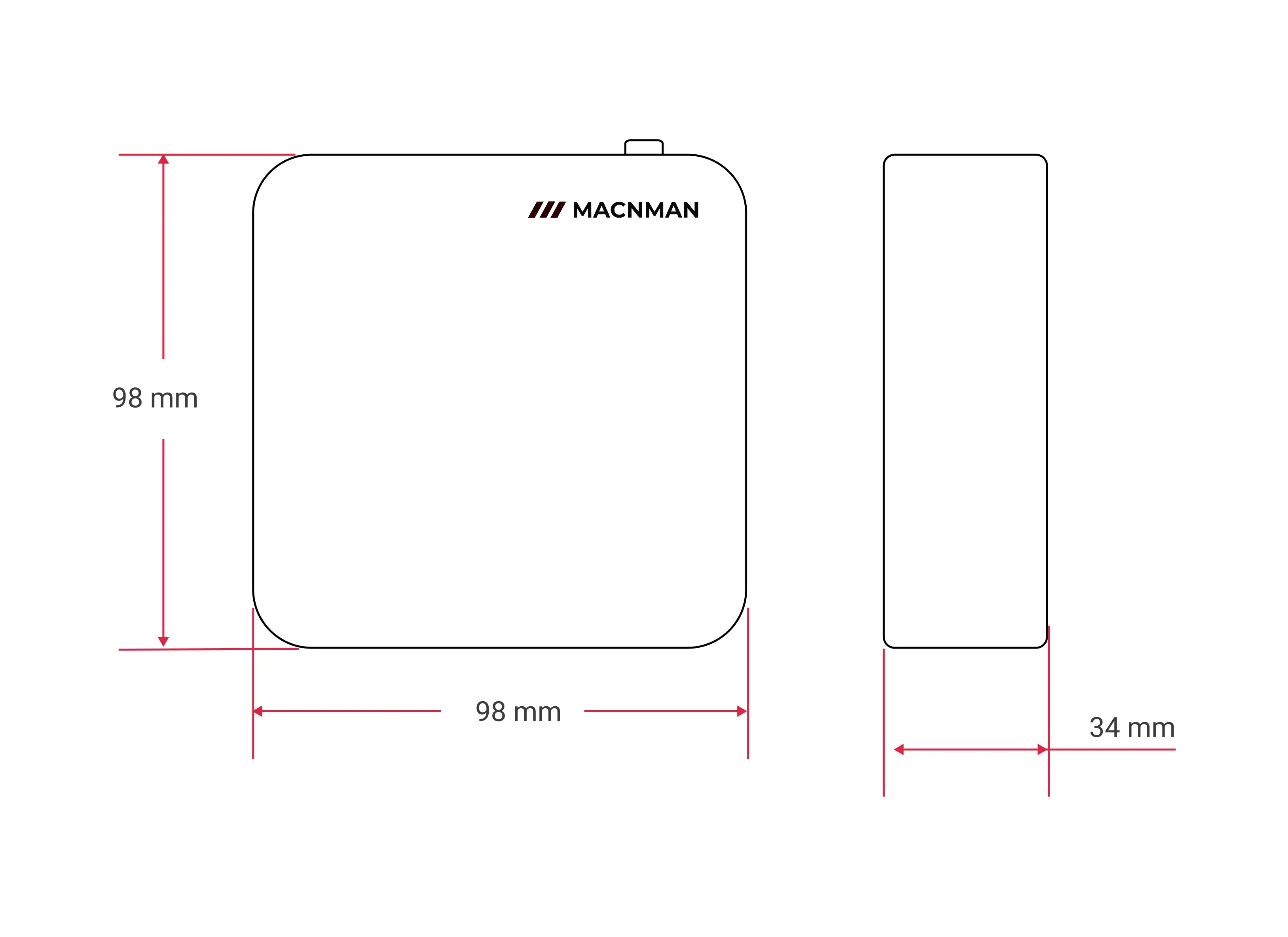 Setu LX Series indoor LoRaWAN gateway dimensions and mounting layout